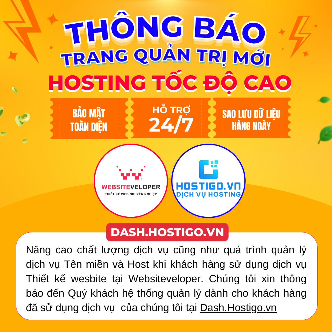 Chúng tôi xin trân trọng thông báo đến Quý Khách về việc ra mắt hệ thống quản lý tên miền và hosting mới - Hostigo.vn