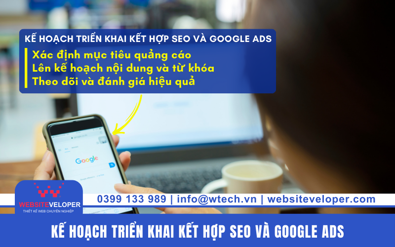 Sức mạnh x2 khi kết hợp SEO và Google Ads đưa website lên TOP 2 Kế hoạch triển khai kết hợp SEO và Google Ads